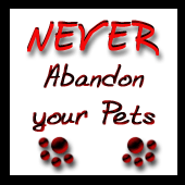 NEVER, NEVER, NEVER Abandon your pets