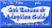 The Cat Rescue & Adoption Guide - August 2003 'Site of the Month'