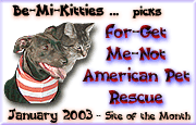 For-Get-Me-Not American Pet Rescue - January 2003 'Site of the Month'