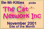 The Cat Network Inc - November 2001 Site of the Month'