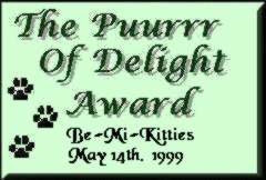 Puurrr Of Delight Award