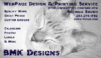 BMK Designs Business Card - For Instance Your Pet
