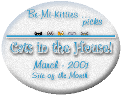 Cats In The House - March 2001 Site of the Month'