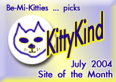 KittyKind - July, August and September 2004 'Site of the Month'